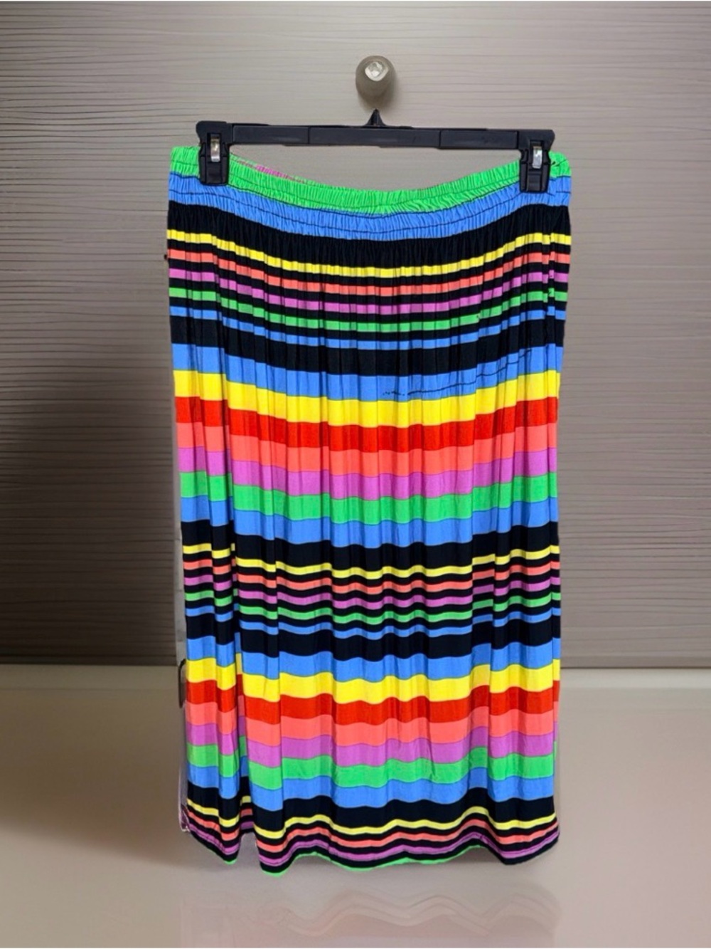 NwoT Just Love Women’s Bold Multicolor Striped Midi Skirt-3X-EC